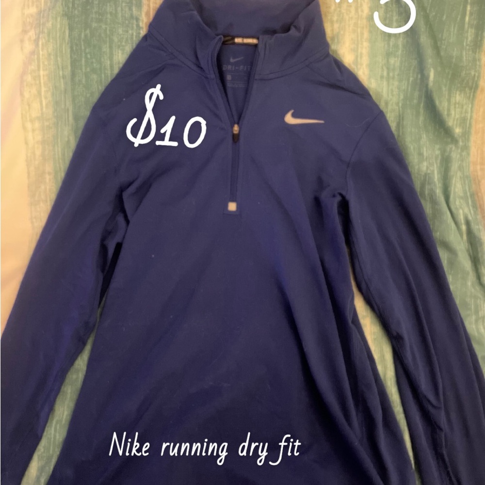Nike Blue Running Dri-Fit Quarter Zip